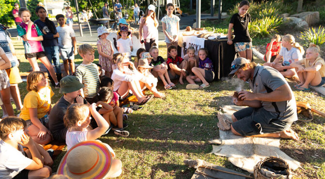 fire making demonstration at the best place to live in rockhampton edenbrook estate