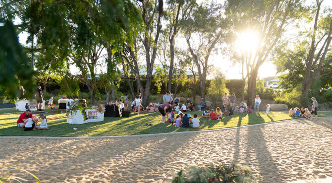 group of edenbrook residents at community event in parkhurst rockhampton