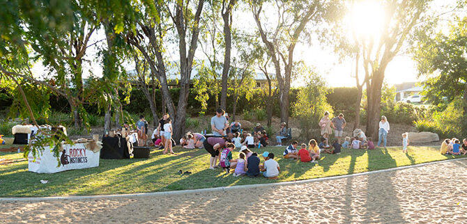 group of edenbrook residents at community event in parkhurst rockhampton